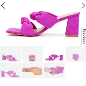 Torgeis New York Velvet/Suede Knotted Slides